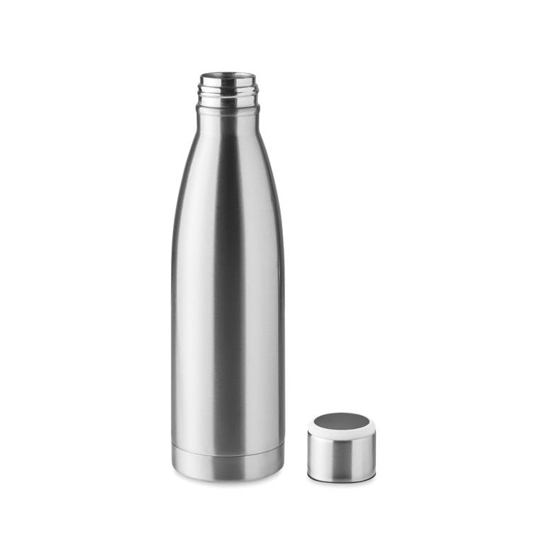 Sticlă cu perete dublu 500 ml DEREO Argintiu mat