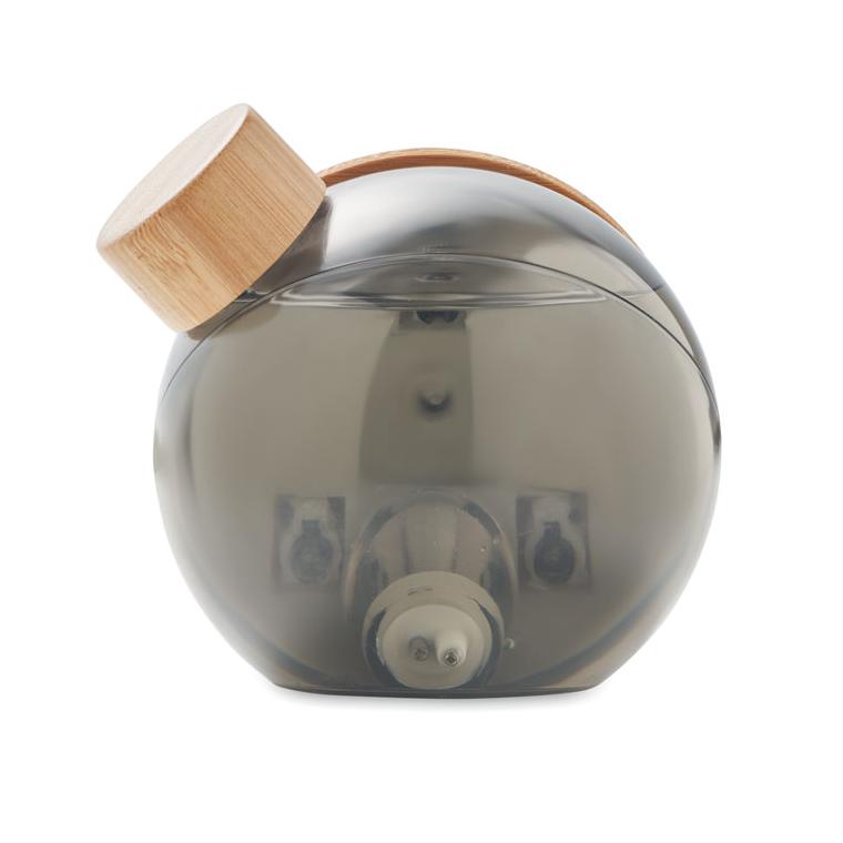 Ceas alimentat cu apă, bambus DROPPY LUX Gri transparent