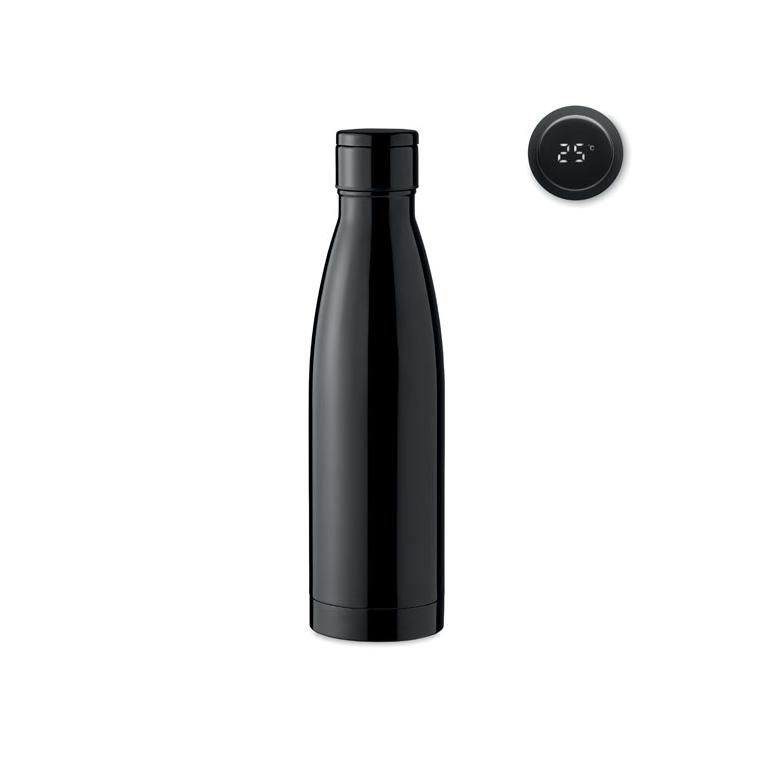 Sticlă cu termometru 500 ml BELO LUX Negru