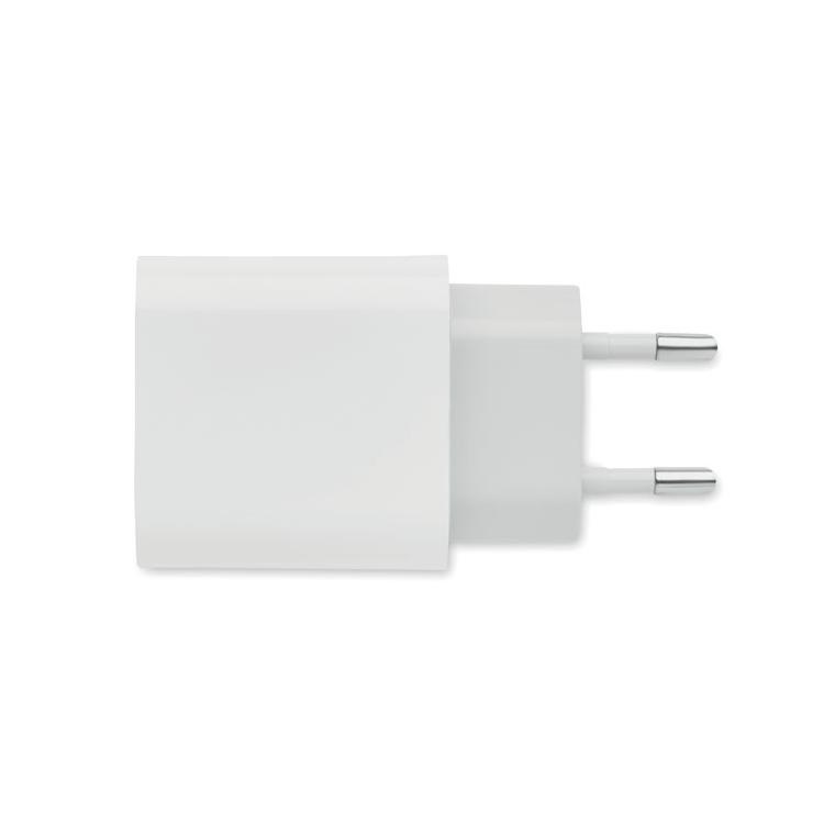 Adaptor USB cu 2 porturi PORT Alb