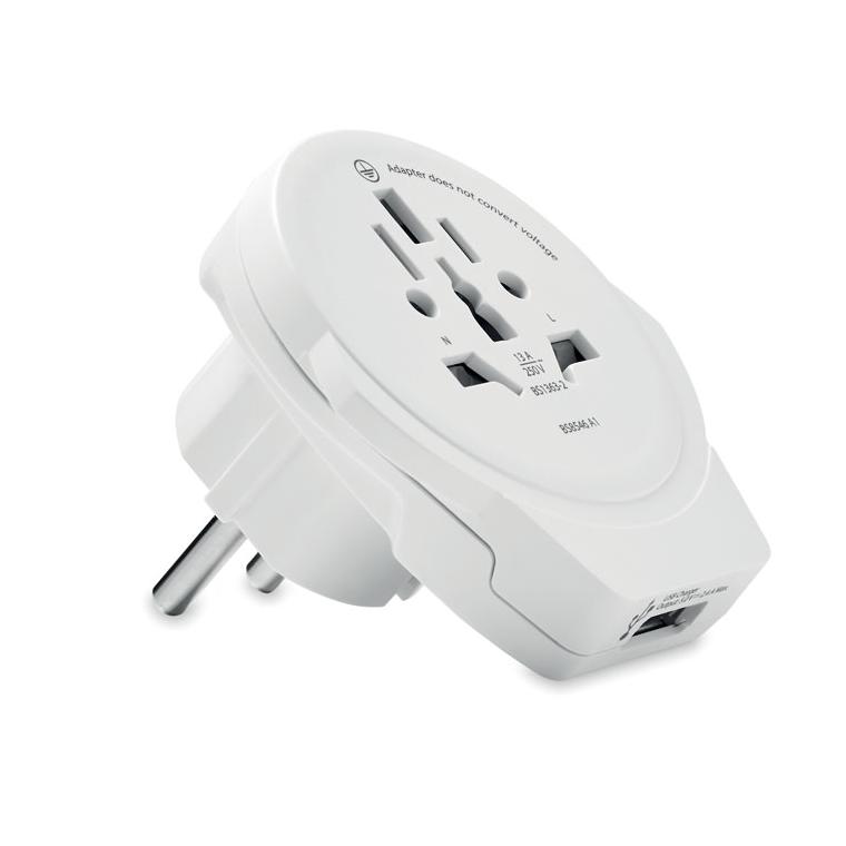 Adaptor USB Skross World to Europe Alb