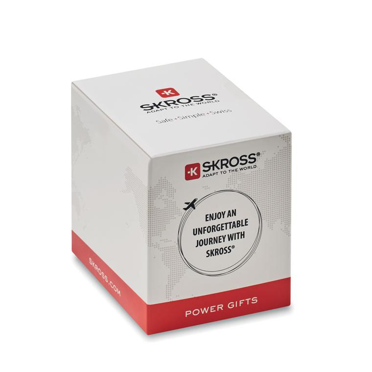 Adaptor USB Skross World to Europe Alb