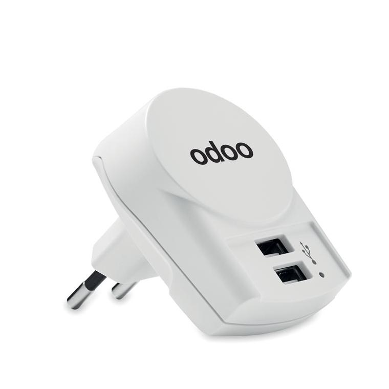 Adaptor USB Skross Euro(2xA) EURO USB CHARGER 2XA Alb