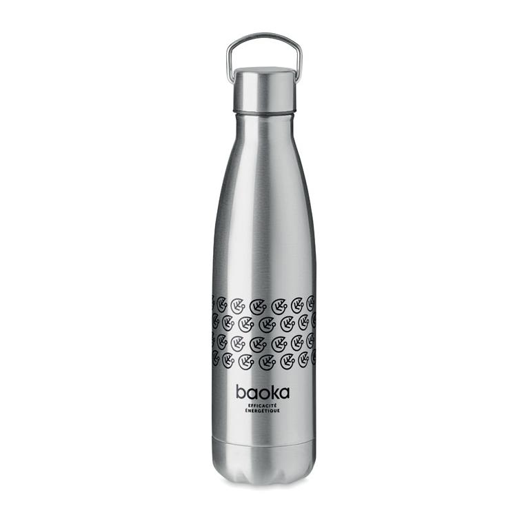 Sticlă cu perete dublu 500ml ARCTIC Argintiu mat