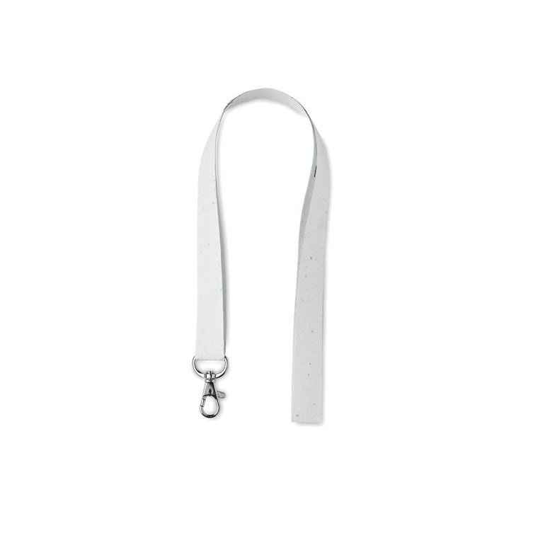 Lanyard hârtie cu semințe LANSEE Alb