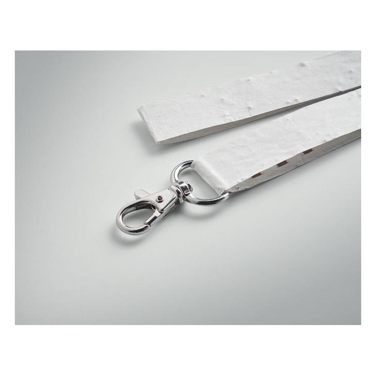 Lanyard hârtie cu semințe LANSEE Alb