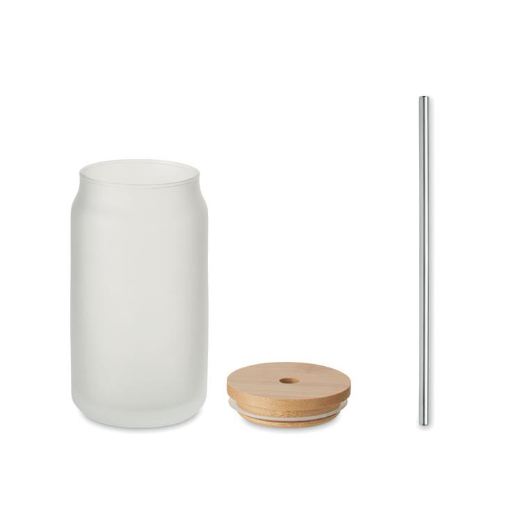 Borcan pentru sublimare 450 ml JARBLIM Alb transparent