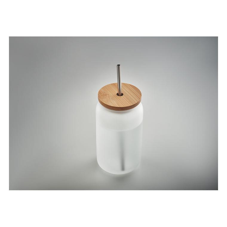 Borcan pentru sublimare 450 ml JARBLIM Alb transparent