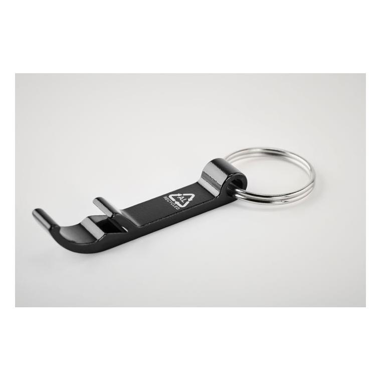 Breloc din aluminiu reciclat OVIKEY Negru
