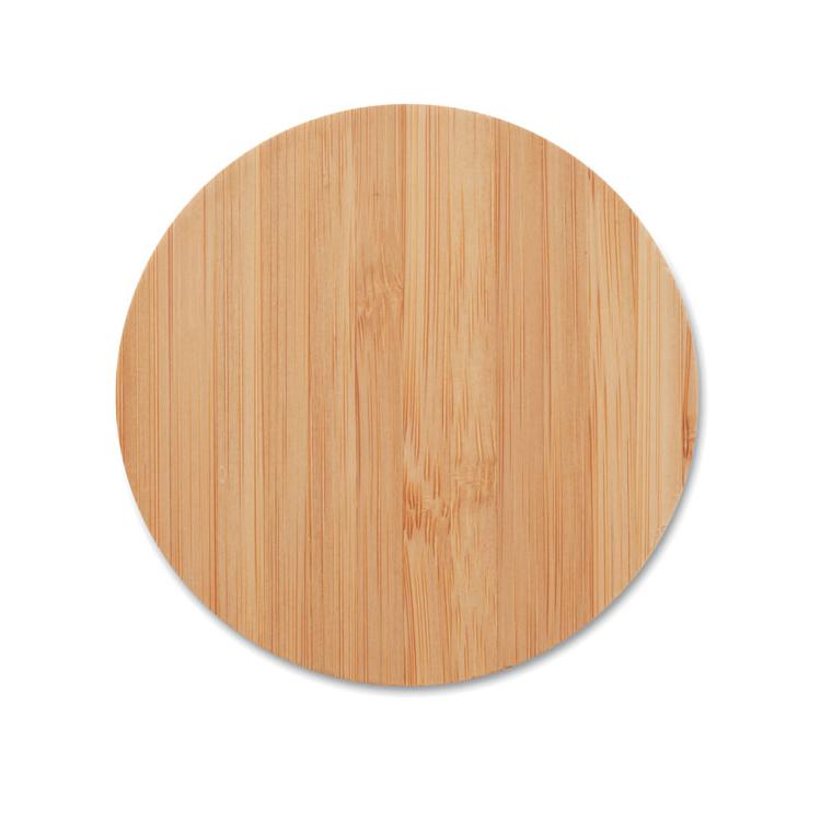 Încărcător wireless bambus 15W RUNDO LUX Natur