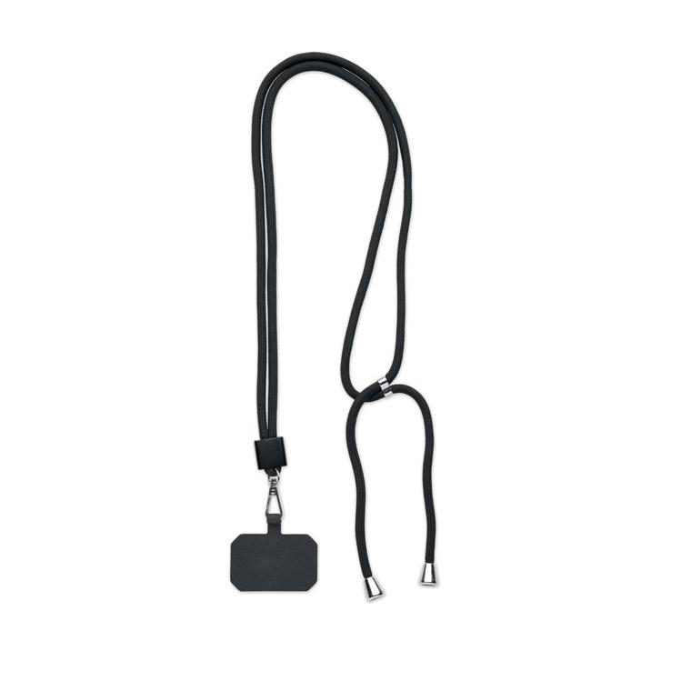 Lanyard tubular RPET NONETTE Negru