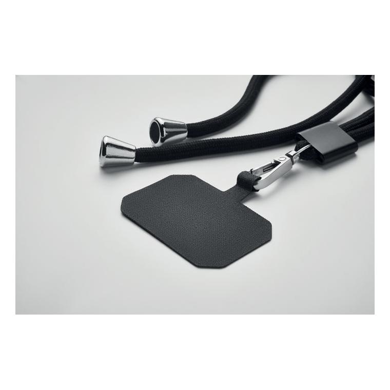 Lanyard tubular RPET NONETTE Negru