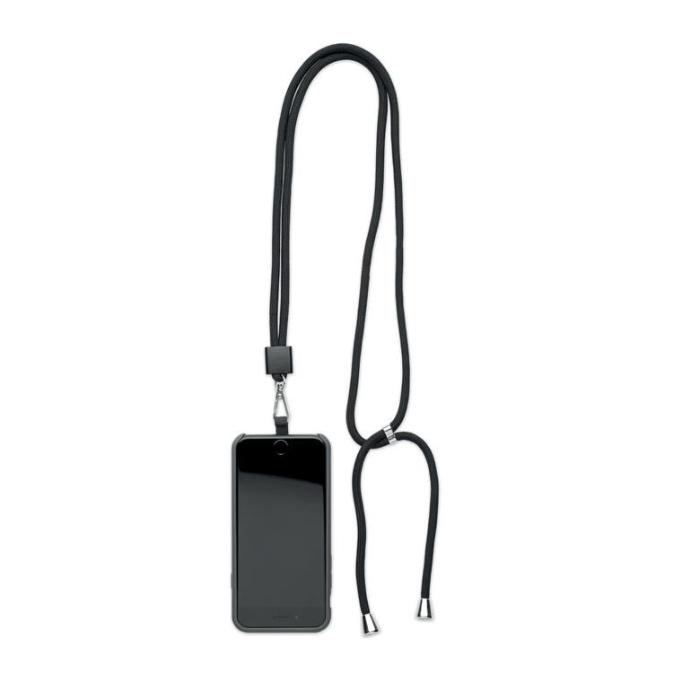 Lanyard tubular RPET NONETTE Negru