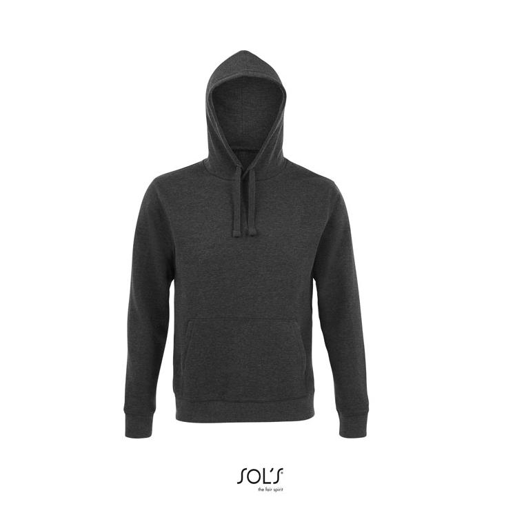 Pulover cu glugă pentru bărbați 280 g SPENCER Charcoal Melange