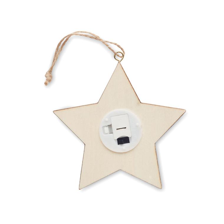 Stea din MDF cu lumină STARLIGHT Natur