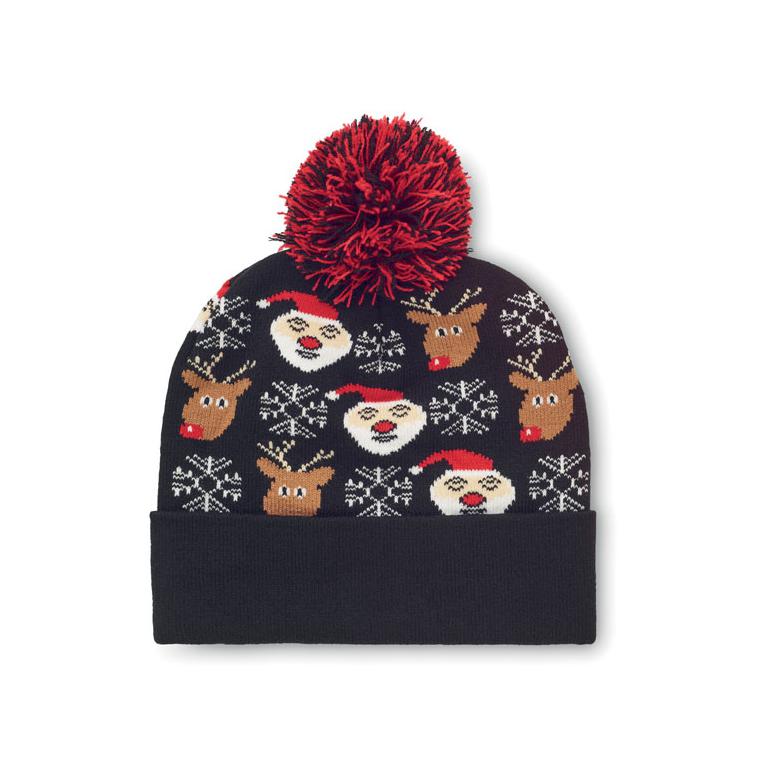 Căciulă tricotată de Crăciun SHIMAS HAT Negru