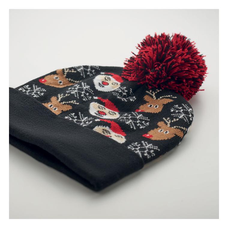 Căciulă tricotată de Crăciun SHIMAS HAT Negru