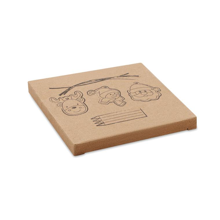 Set de ornamente din lemn pentru Crăciun FUNCOOL Natur