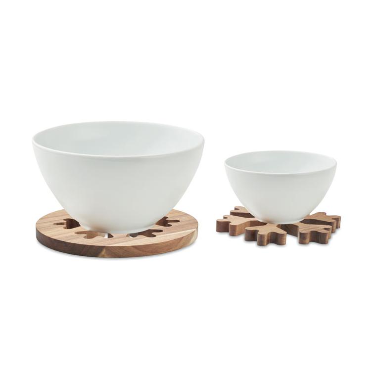 Set de suporturi din lemn de salcâm SCAGLIA Natur