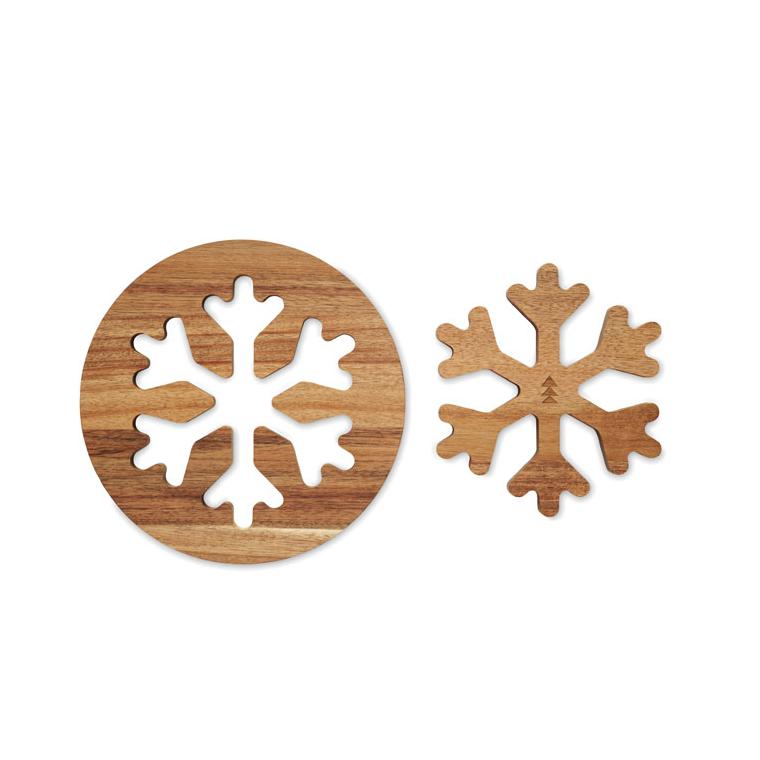 Set de suporturi din lemn de salcâm SCAGLIA Natur