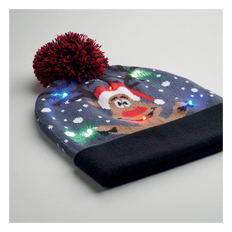 Căciulă tricotată de Crăciun LE SHIMAS LIGHT Albastru