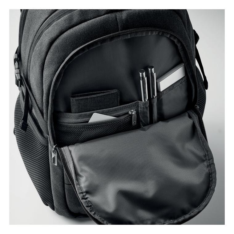 Rucsac pentru laptop 600D RPET HANA Negru