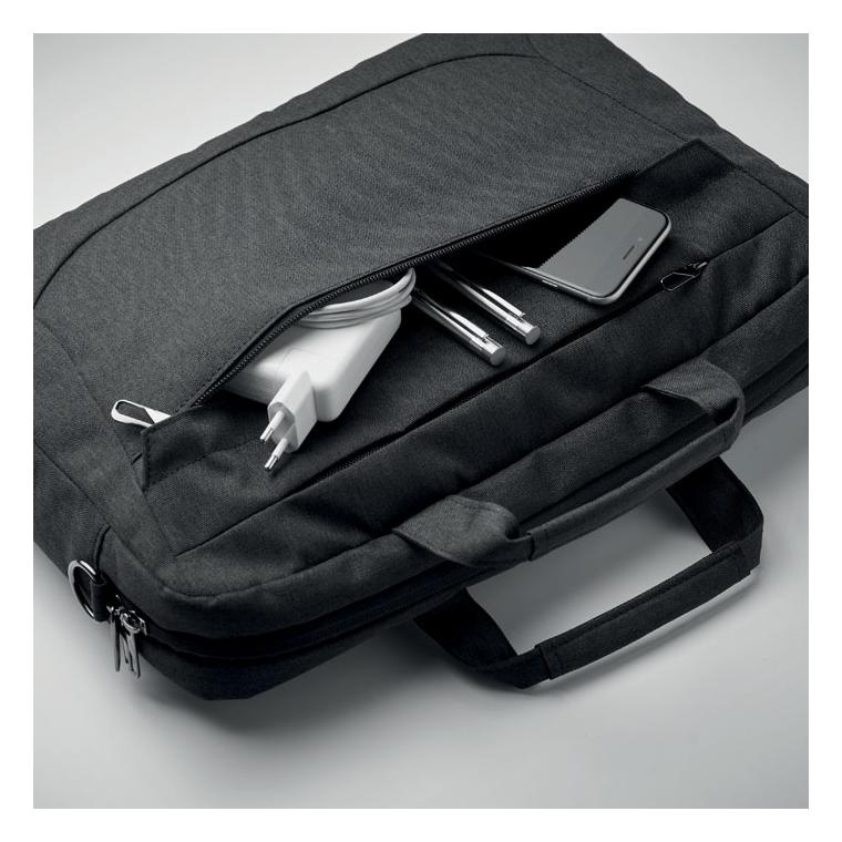 Geantă pentru laptop 600D RPET ROCKY Negru