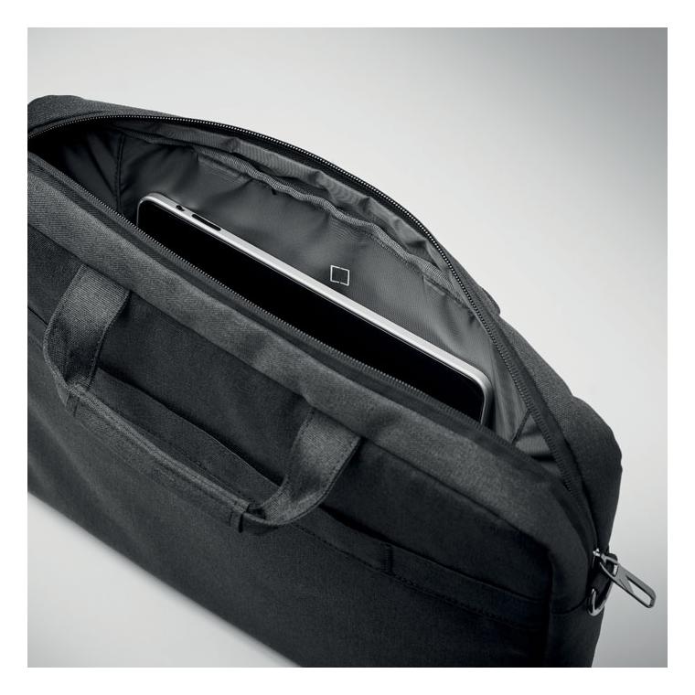 Geantă pentru laptop 600D RPET ROCKY Negru