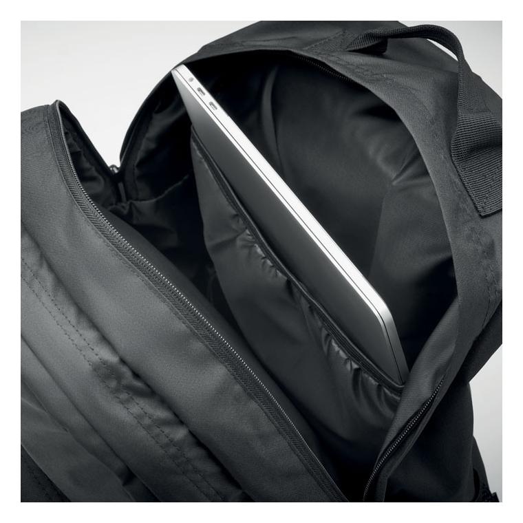 Rucsac RPET 300D pentru laptop VALLEY BACKPACK Negru