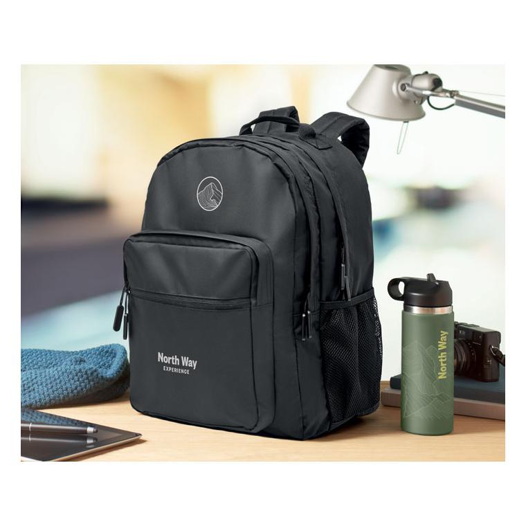 Rucsac RPET 300D pentru laptop VALLEY BACKPACK Negru