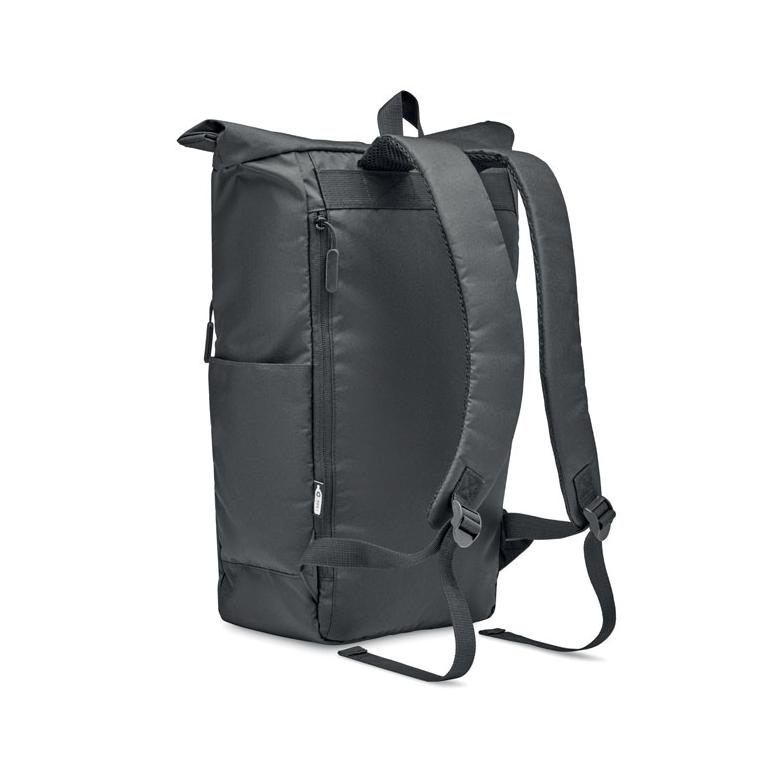Rucsac cu rolă din RPET 300D VALLEY ROLLPACK Negru