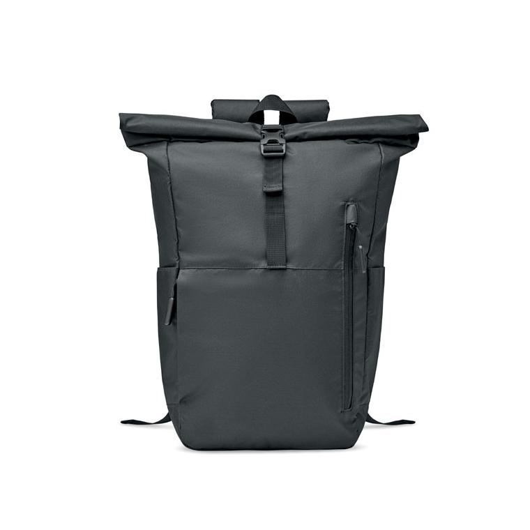 Rucsac cu rolă din RPET 300D VALLEY ROLLPACK Negru