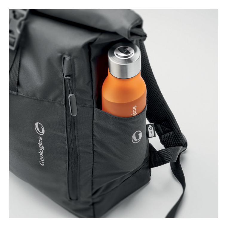 Rucsac cu rolă din RPET 300D VALLEY ROLLPACK Negru