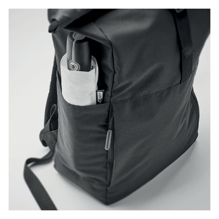 Rucsac cu rolă din RPET 300D VALLEY ROLLPACK Negru