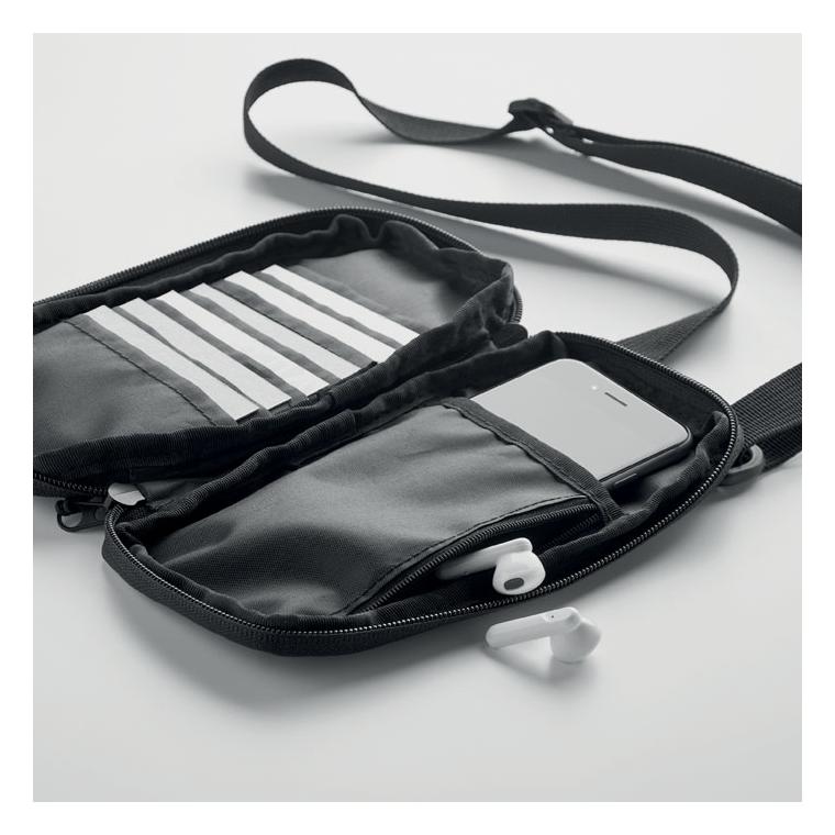 Geantă pentru smartphone Cross Body VALLEY WALLET Negru