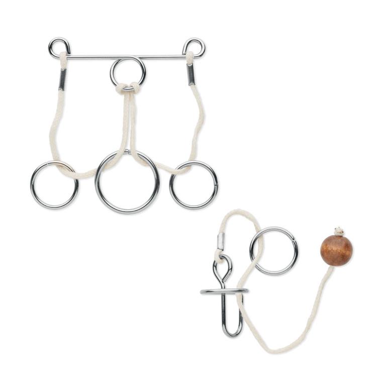 Set de 2 jocuri metalice CONNECTION Argintiu