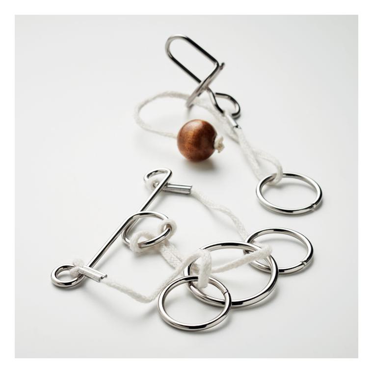 Set de 2 jocuri metalice CONNECTION Argintiu