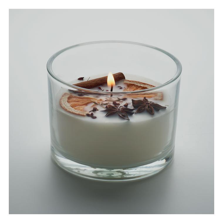 Lumânare din ceară pe bază de plante CITRUS Alb