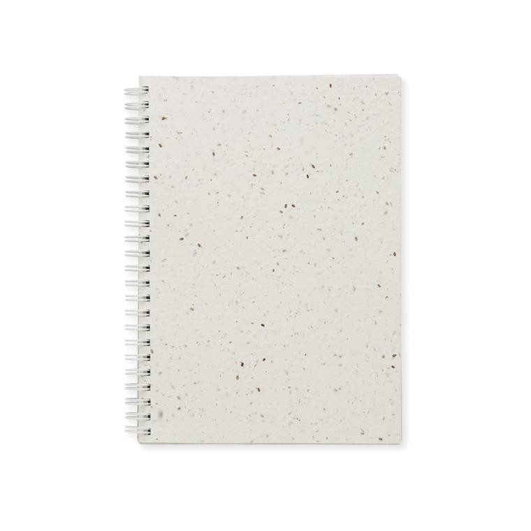 Notebook A5 cu copertă din hârtie cu semințe SEED RING Alb