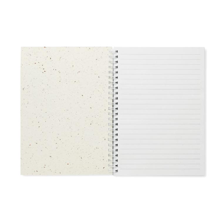 Notebook A5 cu copertă din hârtie cu semințe SEED RING Alb