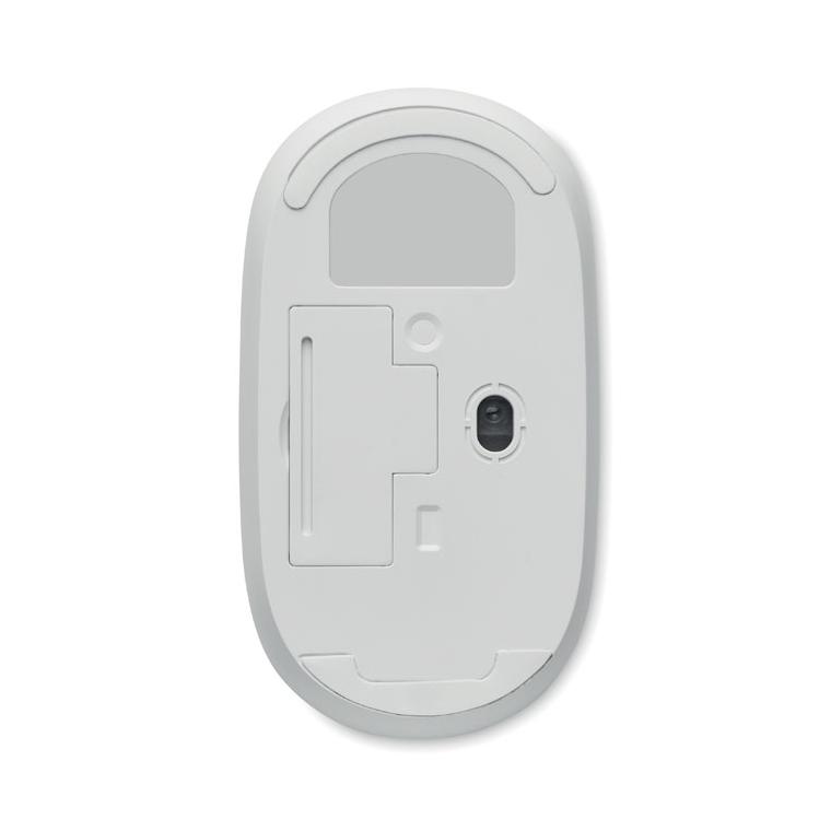 Mouse fără fir din bambus CURVY BAM Alb