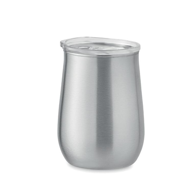 Cană din inox reciclat URSA Argintiu mat