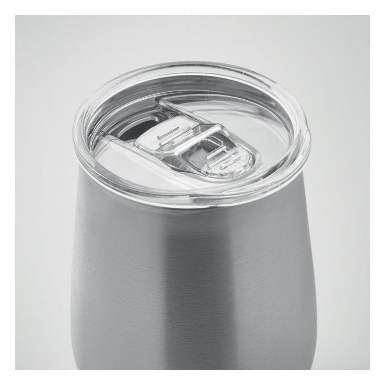 Cană din inox reciclat URSA Argintiu mat