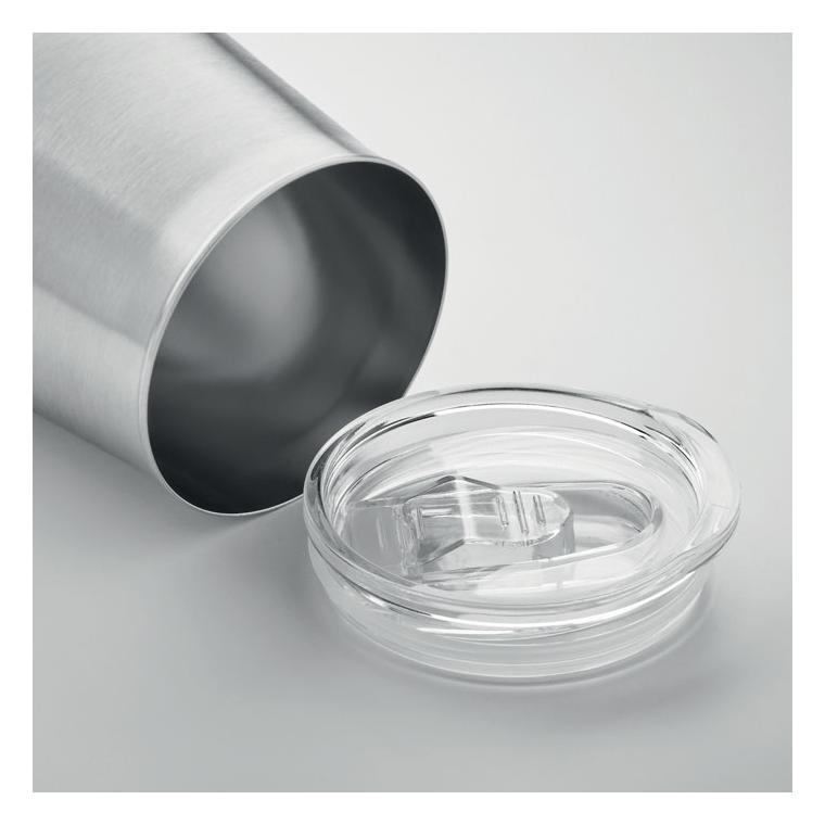 Cană din inox reciclat URSA Argintiu mat