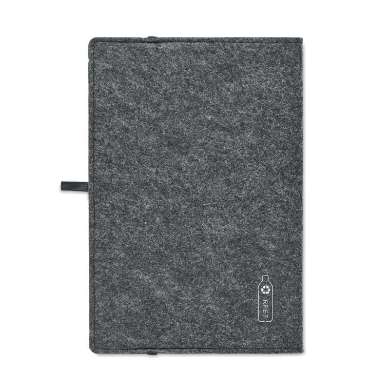 Notebook  A5 RPET pâslă FELTBOOK Gri închis