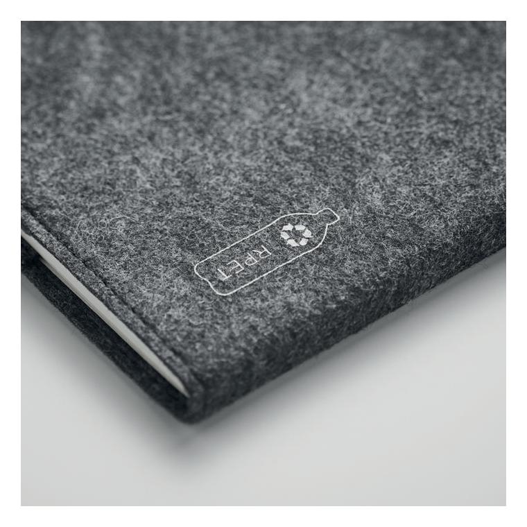 Notebook  A5 RPET pâslă FELTBOOK Gri închis