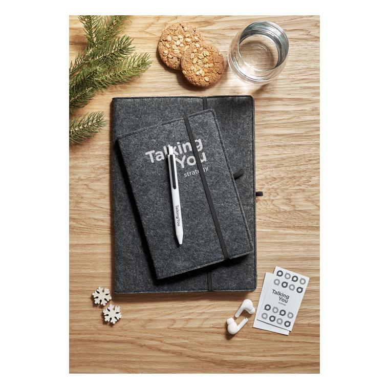 Notebook  A5 RPET pâslă FELTBOOK Gri închis
