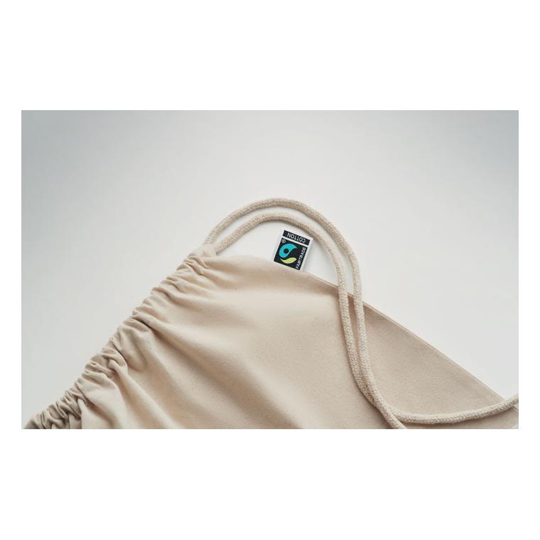 Geantă cu cordon de tragere Fairtrade OSOLE DRAW Bej