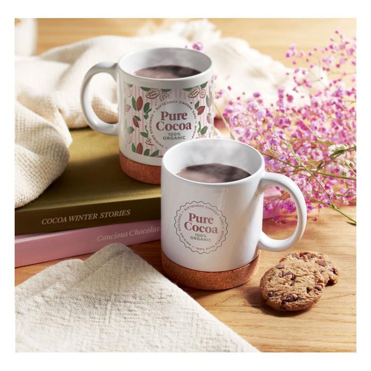 Cană ceramică din plută 280 ml KAROO Alb