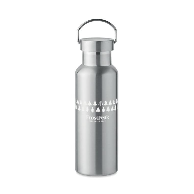 Sticlă cu perete dublu 500 ml FLORENCE Argintiu mat